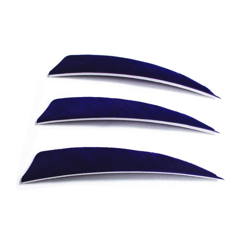 Letszhu Archery Arrows Feather Fletching 4 Inch Real Turkey Vanes for Hunting Target Shooting (25 Pack) (Purple) - Image 2